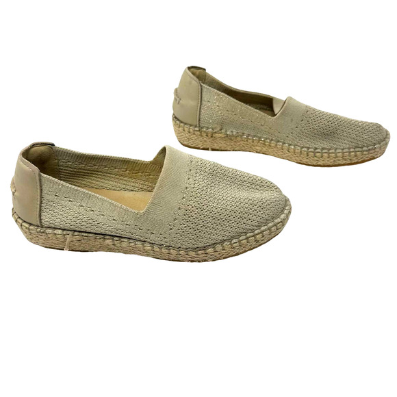 Cole Haan size 7 B 21292 grand os slip on flats sparkly taupe knit espadrille - Picture 4 of 13